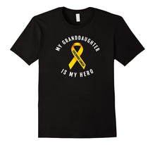 My Granddaughter Is My Hero Childhood Cancer Ribbon T Shirt