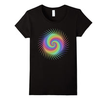 Psychedelic Trippy Rainbow Spiral T-Shirt - Neon Art Design