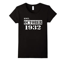 Est October 1932 Shirt Cool 85th Birthday Gifts T-Shirt