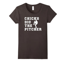 Chicks Dig the Pitcher Funny Baseball T Shirt
