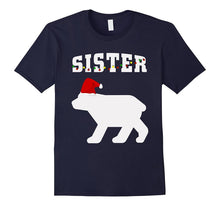 Sister Bear With Santa Hat Christmas Pajama Matching T-Shirt