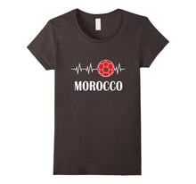 Soccer Heartbeat T-Shirt I Love Morroco Flag Futbol Shirt