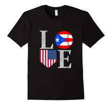 Puerto Rican Love Baseball Home USA Boricua Flag Ball Shirt