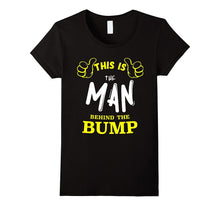 Cute Man Behind the Bump T-Shirt: Baby Announcement Tee