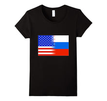 American Russian USA Russia Flag Patriot Immigrant T Shirt