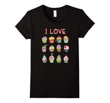 I Love Cupcakes Fun T Shirt Dark