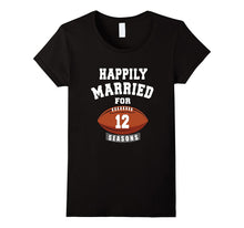 12th Wedding Anniversary T-Shirt Football Couple Gift Shirt