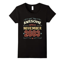 Awesome Since November 2003 T-Shirt Funny 14th Birthday Tee