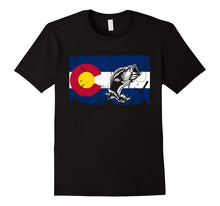 Colorado Flag Shirt With Fly Fishing Design for Mens