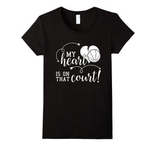 My Heart Is on That Basketball Court T Shirt Cute Mom Dad