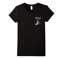 Cowboy Boot Texas Flag Pocket Logo T-Shirt