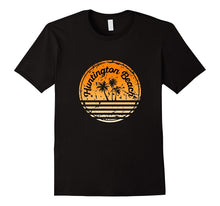 Huntington Beach Retro Surf Palm Tree T-Shirt