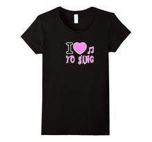 Girls T Shirt I Love to Sing: I Heart to Sing Girls Tee