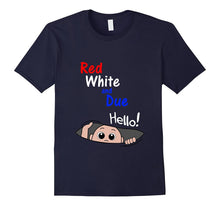 Fourth of July Red White and Due Baby Boy Pregnancy T-Shirt