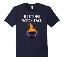 Halloween T-Shirt Resting Witch Face Funny Kitty Cat Shirt