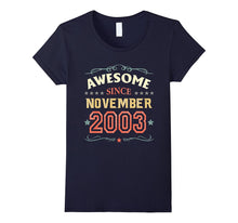 Awesome Since November 2003 T-Shirt Funny 14th Birthday Tee