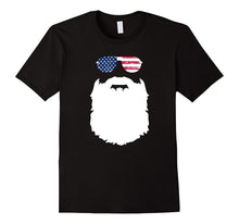 'Merica Sunglasses & Beard Patriotic T-Shirt American Pride