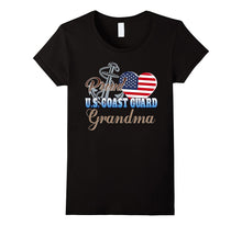 Proud U.S. Coast Guard Grandma Patriotic Heart T Shirt
