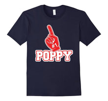 #1 Poppy T Shirt - Number One Foam Finger Father Gift Tee