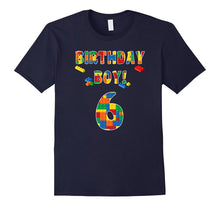 Building Block Birthday Boy Turning 6 T-Shirt