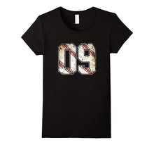 #09 Baseball Jersey Number 09 Retro Vintage T-Shirt