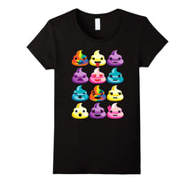 I Love Poop Rainbow Shirt Funny Poop Emoji Shirts Gifts