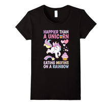 Happier Than a Unicorn Eating Muffins on a Rainbow Kid Shirt