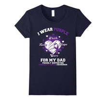 I Wear Purple for My Dad Pancreatic Cancer Awareness T-Shirt