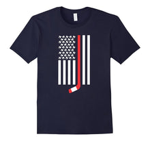 Hockey Stick and Teeth American Flag T Shirt Youth and Adult