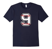 Number Birthday T-Shirt 9 Years Old Baseball Tee