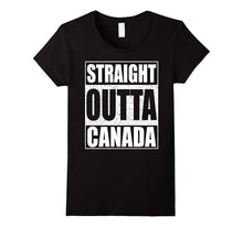 Straight Outta Canada T-Shirt Funny Canadian Gift Shirt