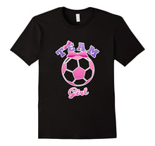 Team Girl Pink for Gender Reveal Party T Shirt Soccer Theme.
