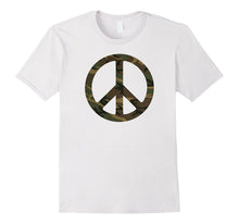 Camo Camouflage Peace Sign Army Peace Symbol T-Shirt
