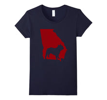 Georgia With Bulldog Distressed Red Dog Lover Shirt