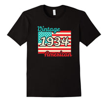 1934 Birthday Vintage American Flag Patriotic Shirt
