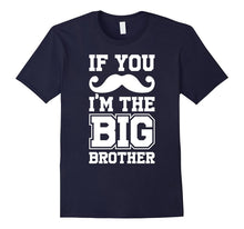 Funny Kids Mustache Big Brother Sibling T Shirt
