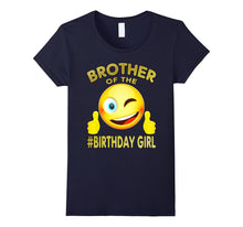 Brother of the Birthday Girl Smile Emoji T-Shirt Gift