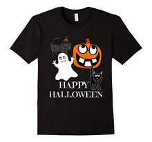 Happy Halloween Shirt - Halloween Ghost, Cat, Pumpkin Shirt
