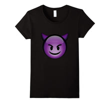 Devil Smily Face Emoji T-Shirt Emoticon Funny Tshirt.