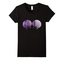 Beautiful Purple Shells Mermaid Birthday Party T Shirt