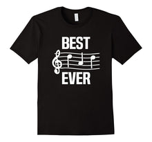 Mens Best Dad Ever Music TShirt - Notes Funny Fathers Day Gift