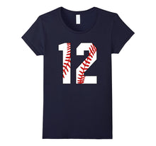 #12 Baseball Laces Baseball Mom Jersey Love Baseball T-Shirt