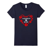 10th Wedding Anniversary T-Shirt 70 Dog Years Gift