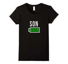 Son Battery Power Full T-Shirt Funny Energetic Child Match