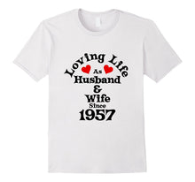 Married in 1957 Wedding Anniversary Gift TShirt Husband Wife