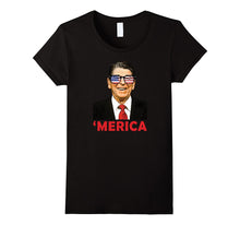 'Merica Ronald Reagan Patriotic Sunglasses USA Funny T-Shirt