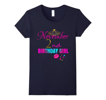 GIRLY CUTE: November 2nd Birthday Girl Party Women Shirt