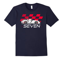 Race Car 7th Birthday T-Shirt Seven Year Old Boy Party