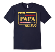 Mens Best Papa in the Galaxy Father's Day Papa T-Shirt