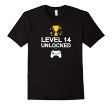 14th Birthday Level 14 Unlocked Funny T-Shirt Gamer Gift Kid